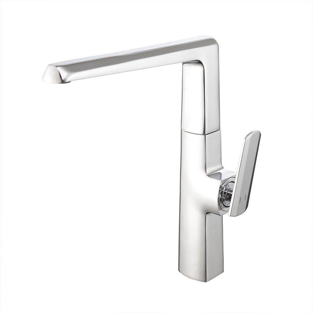 All Brass Simple Cold and Hot Single Hole Single Control Kitchen Faucet