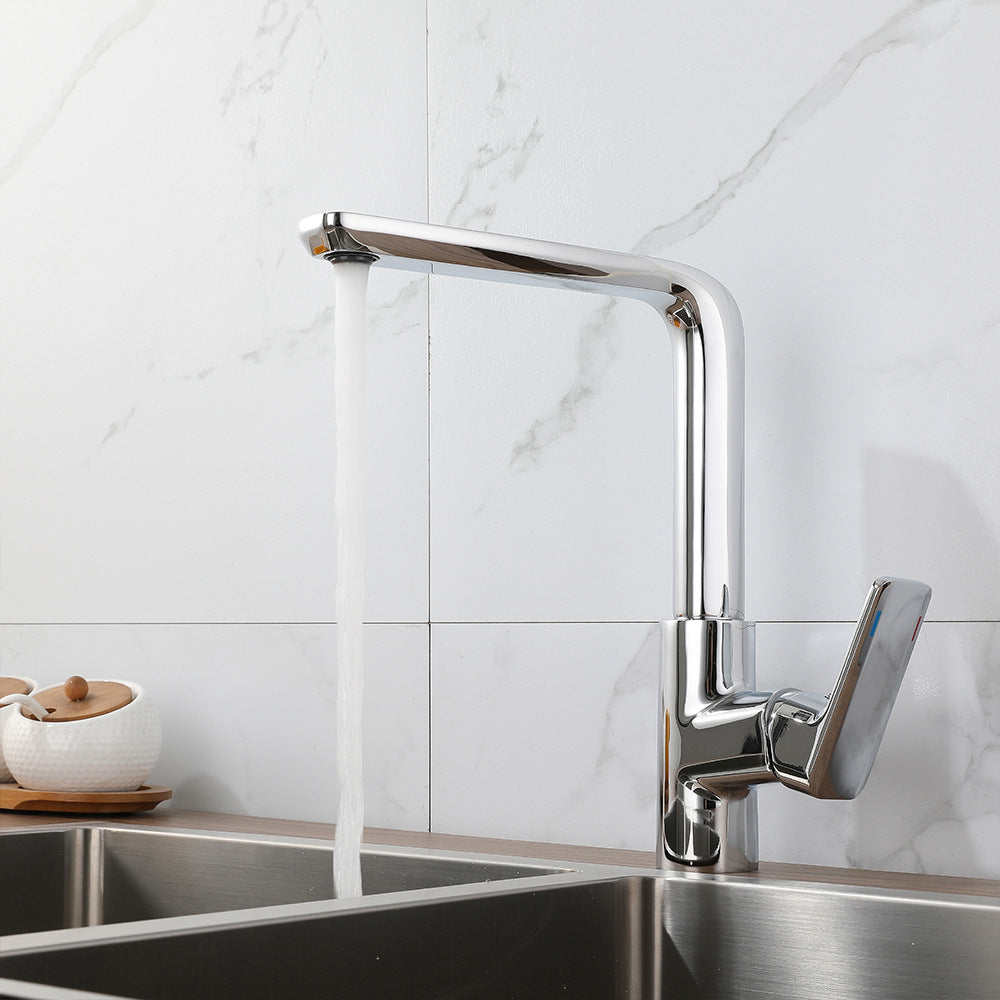 Eumtenr All Brass Cold and Hot Single Hole Kitchen Faucet