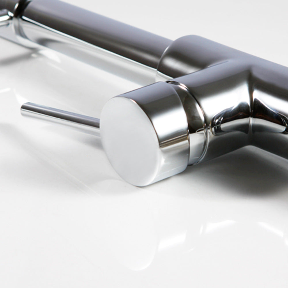 Eumtenr Commercial Stainless Steel Single Handle Single Hole Pull Down Sprayer Kitchen Sink Faucet