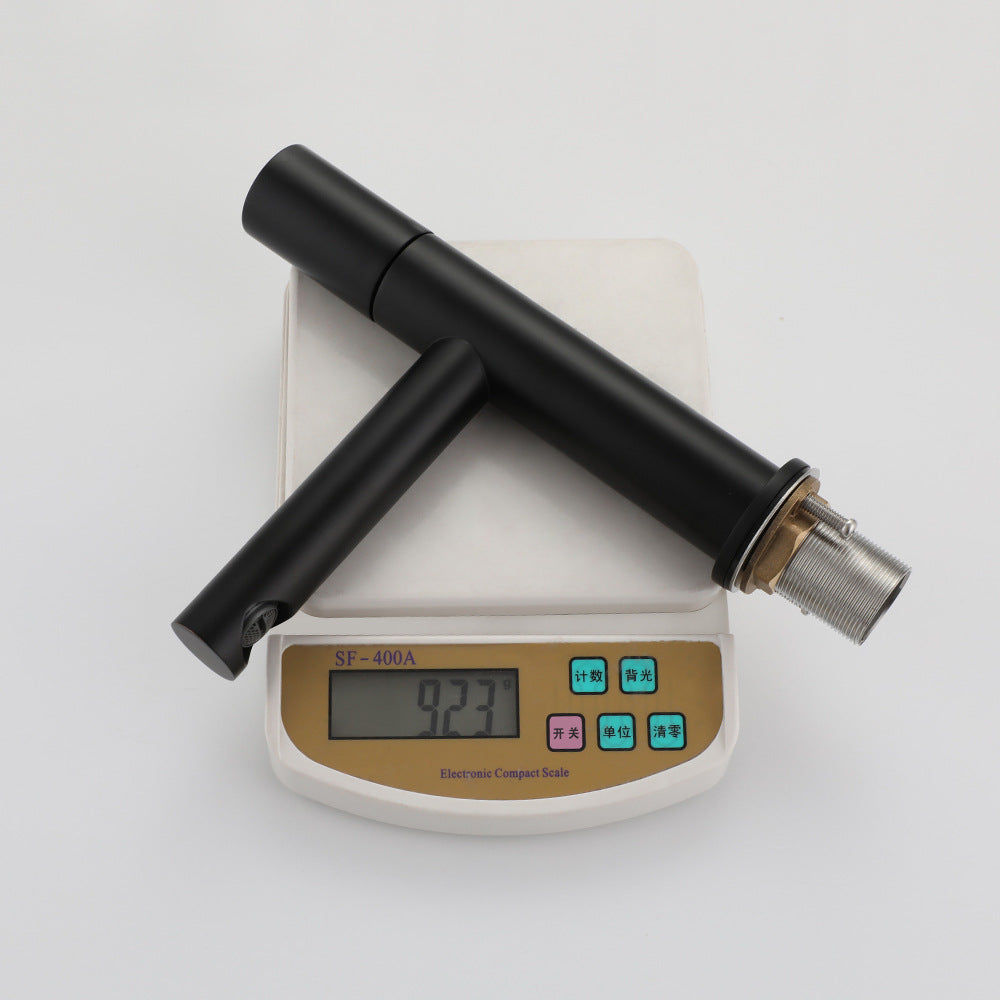 Brass Cylindrical Single Handle Hot and Cold Bathroom Basin Faucet