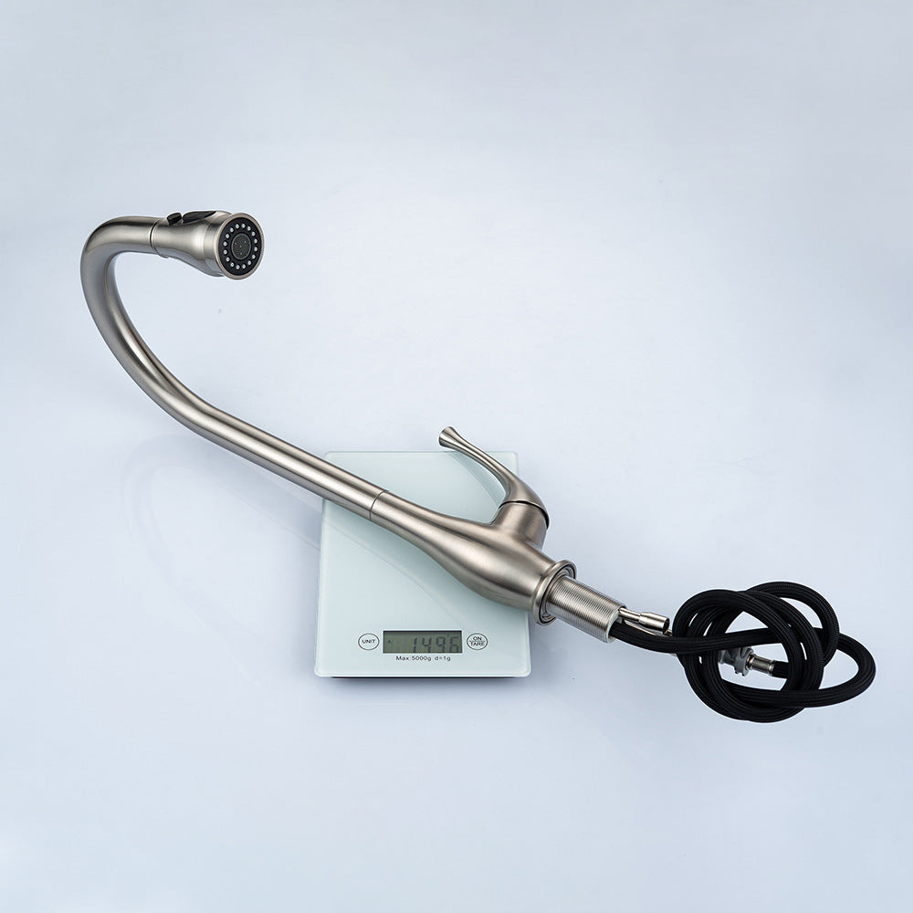 Eumtenr Brass Kitchen Sink Faucet, Kitchen Faucet Brass with Pull Down Sprayer