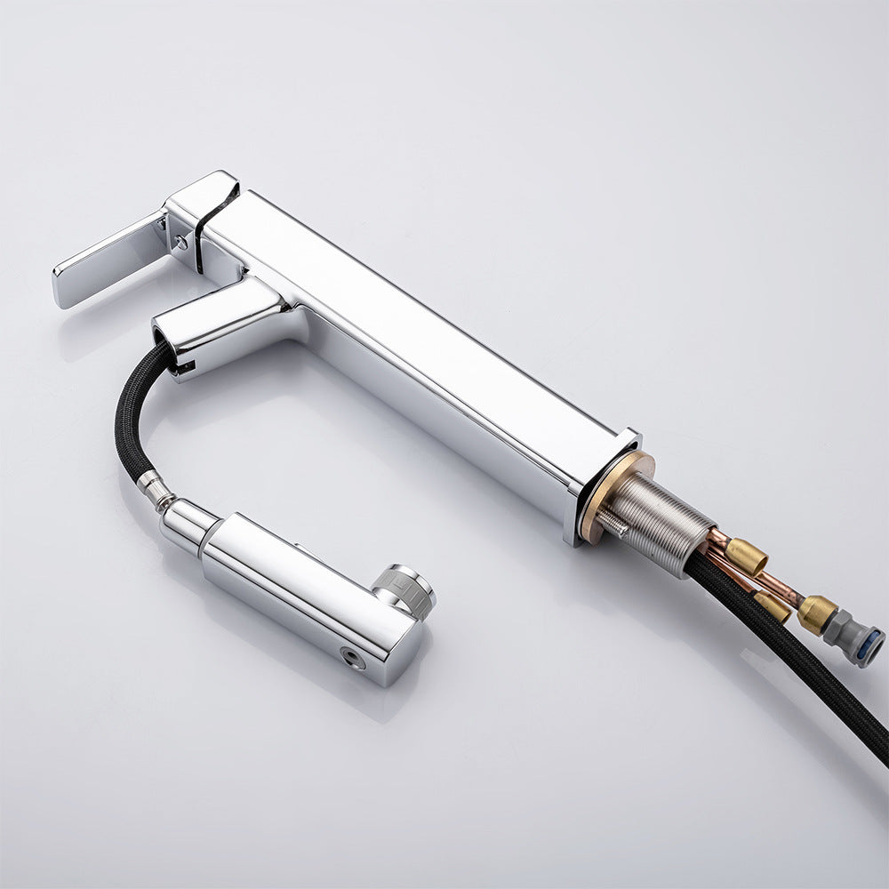 Single Handle Cold and Hot Water Bathroom Faucet Suitable for Tall Body Basins