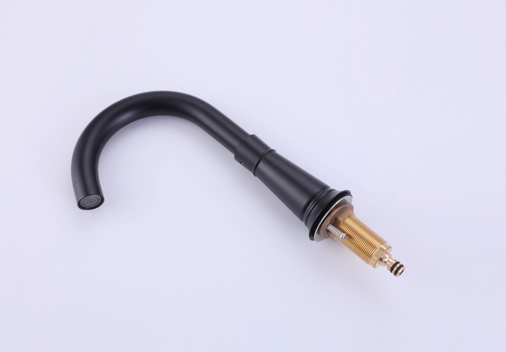 Full Brass Three Hole Faucet, Cold and Hot European Split Bathroom Faucet - Matte Black