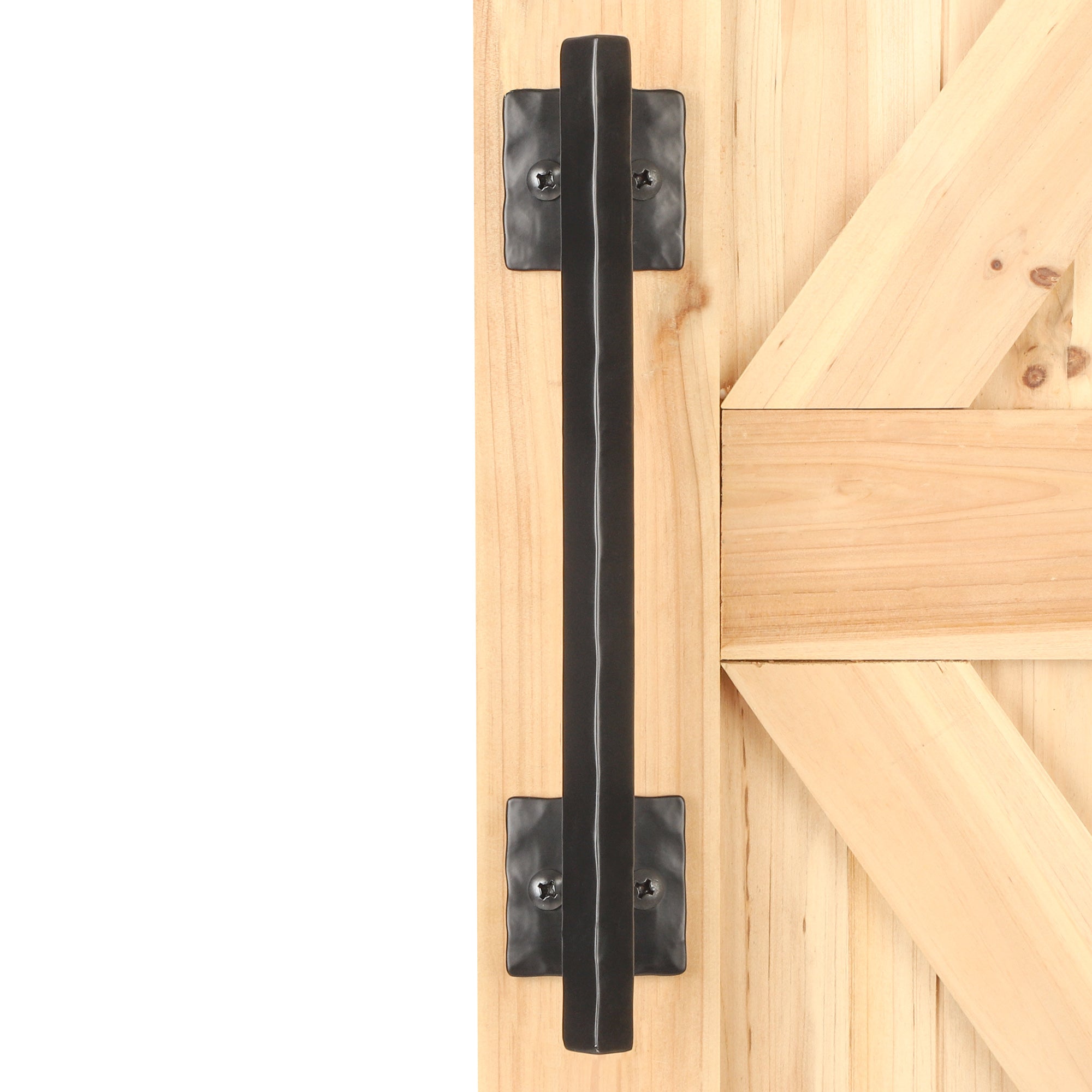 Euntenr Heavy Duty 12" Rhombus Solid Rustic Barn Door Handles for DIY Sliding Barn Door, Gate, Shed, Garage