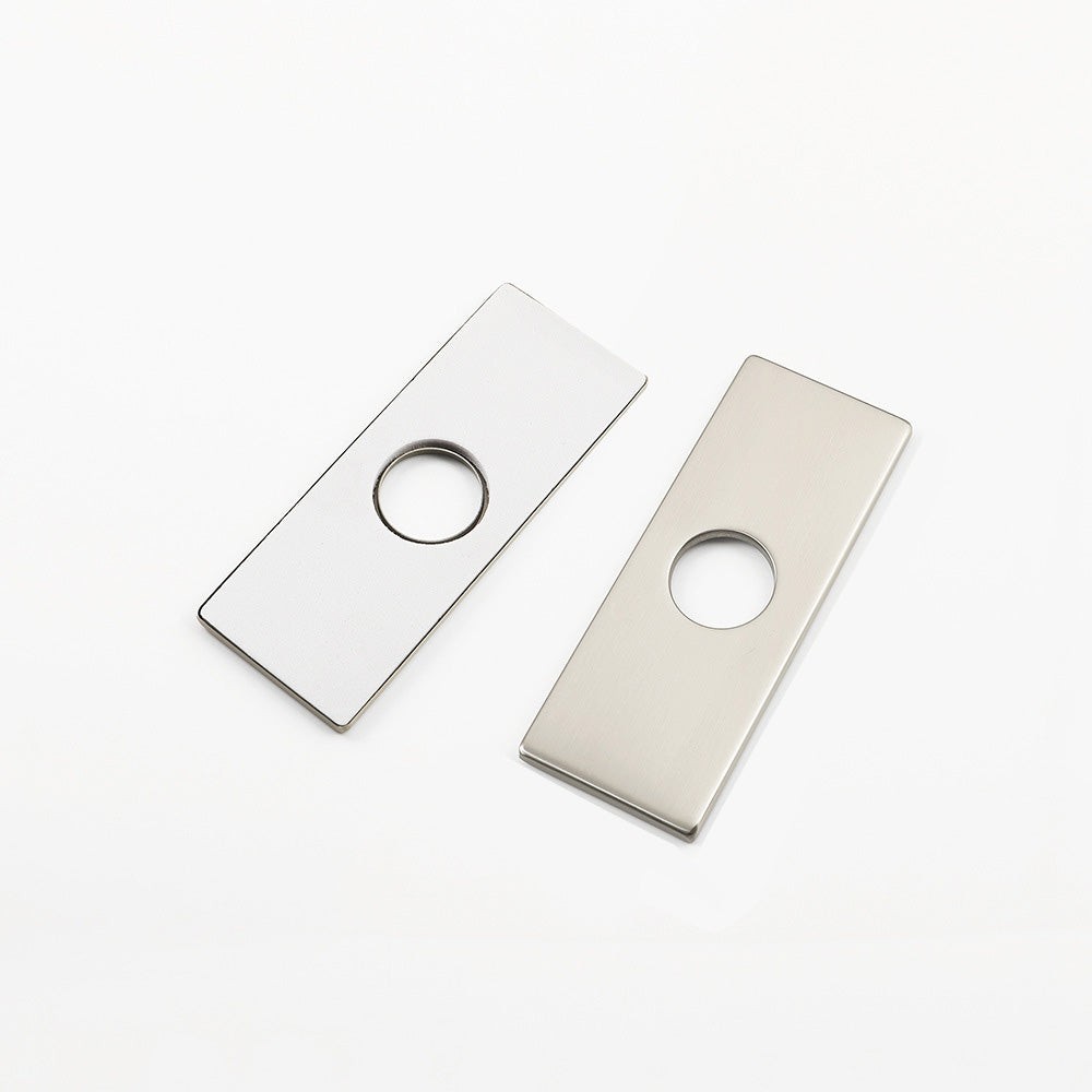 Modern 304 Stainless Steel Square Cold and Hot Single Hole Basin Faucet