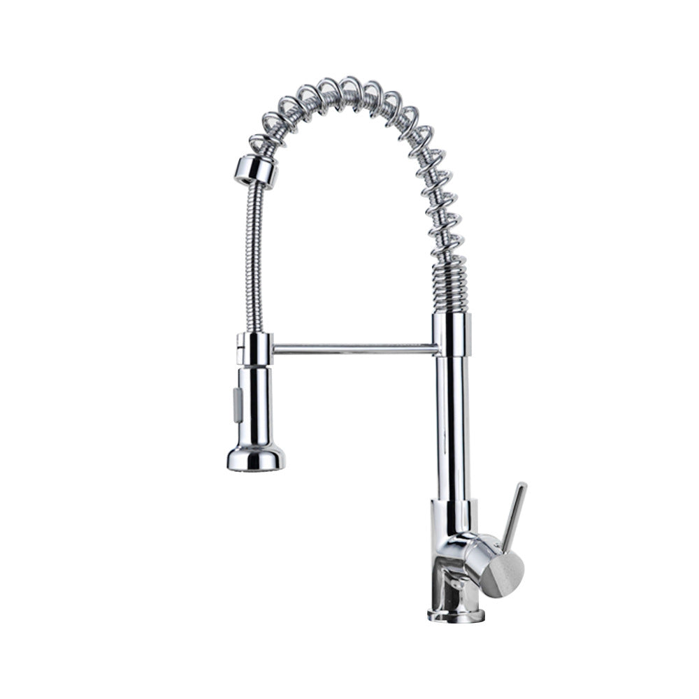 Eumtenr Commercial Stainless Steel Single Handle Single Hole Pull Down Sprayer Kitchen Sink Faucet