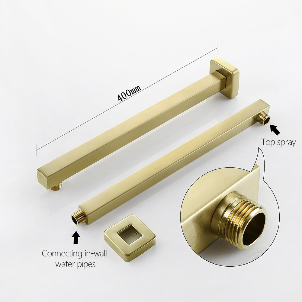 Eumtenr 8 Inch All Brass Shower with Dual Function Wall Mounted Shower Set