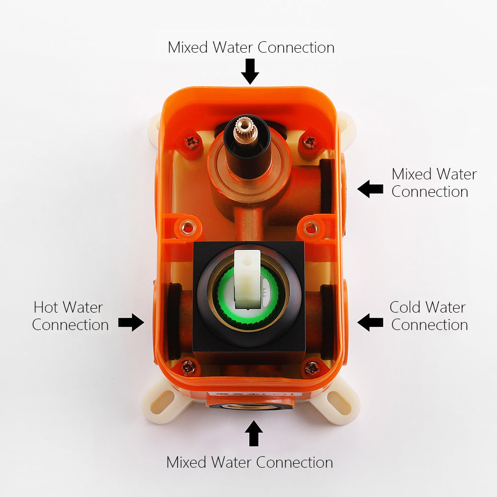 Eumtenr Brass Shower System Combo Set Black Wall Mount Faucet Bathroom Faucets