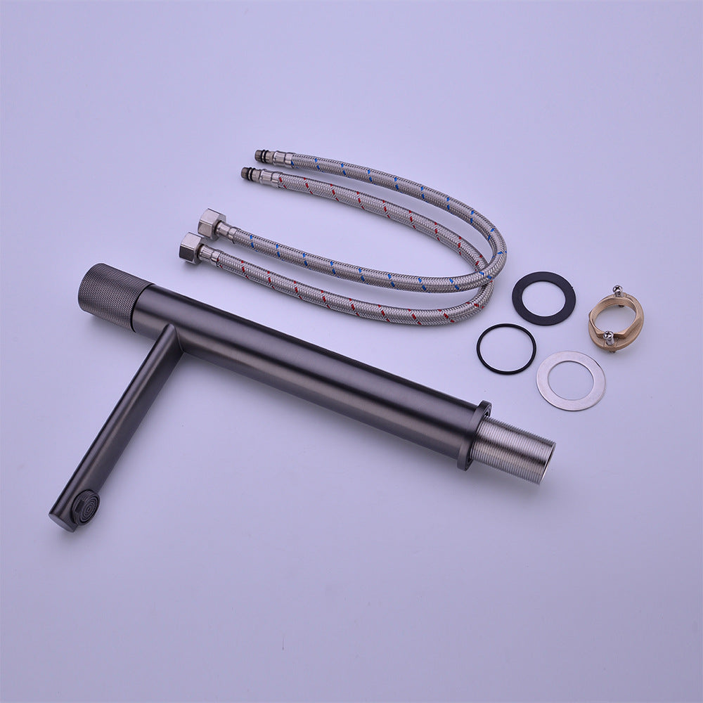 Eumtenr Counter Basin Single Handle Hot and Cold Bathroom Faucet - High End