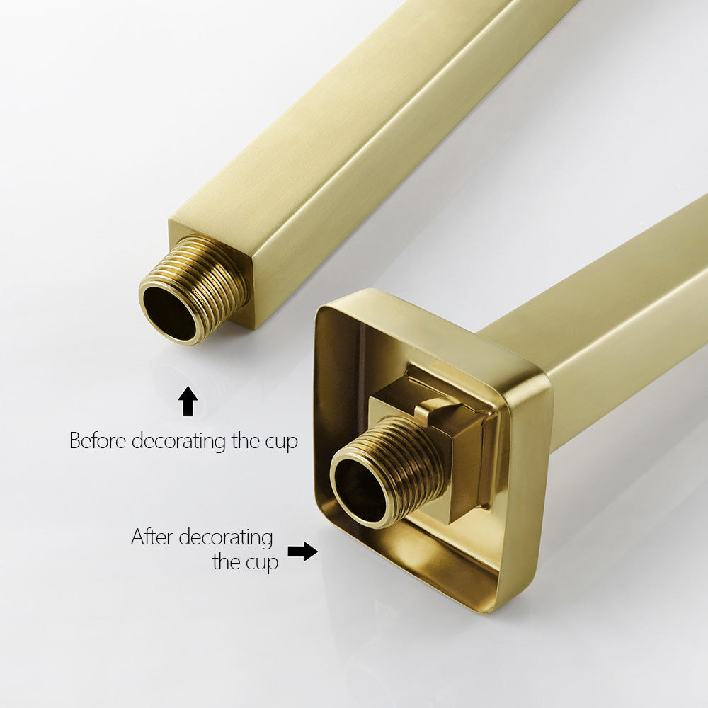 Eumtenr 8 Inch All Brass Shower with Dual Function Wall Mounted Shower Set