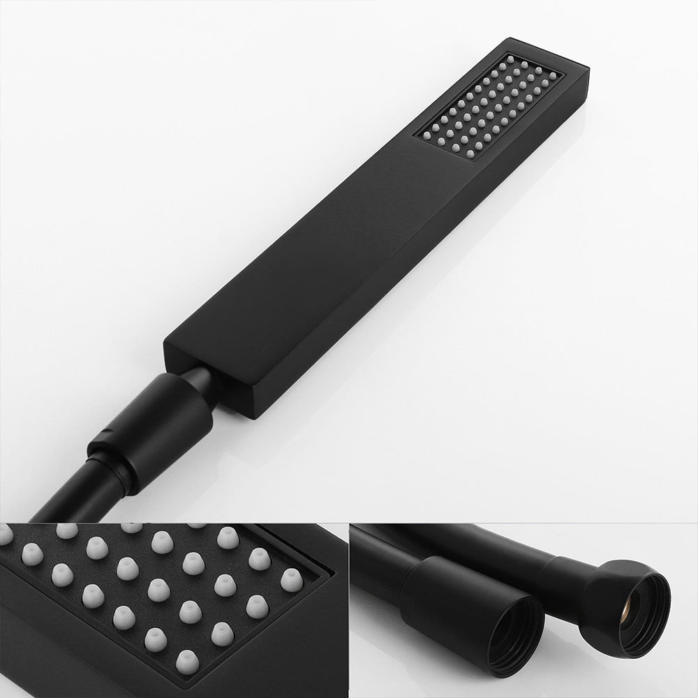 Eumtenr Brass Shower System Combo Set Black Wall Mount Faucet Bathroom Faucets