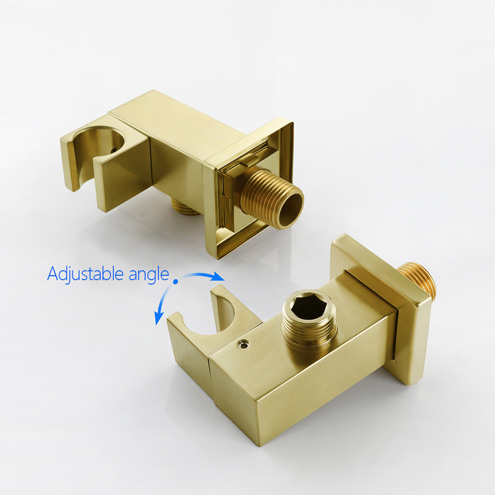 Eumtenr 8 Inch All Brass Shower with Dual Function Wall Mounted Shower Set