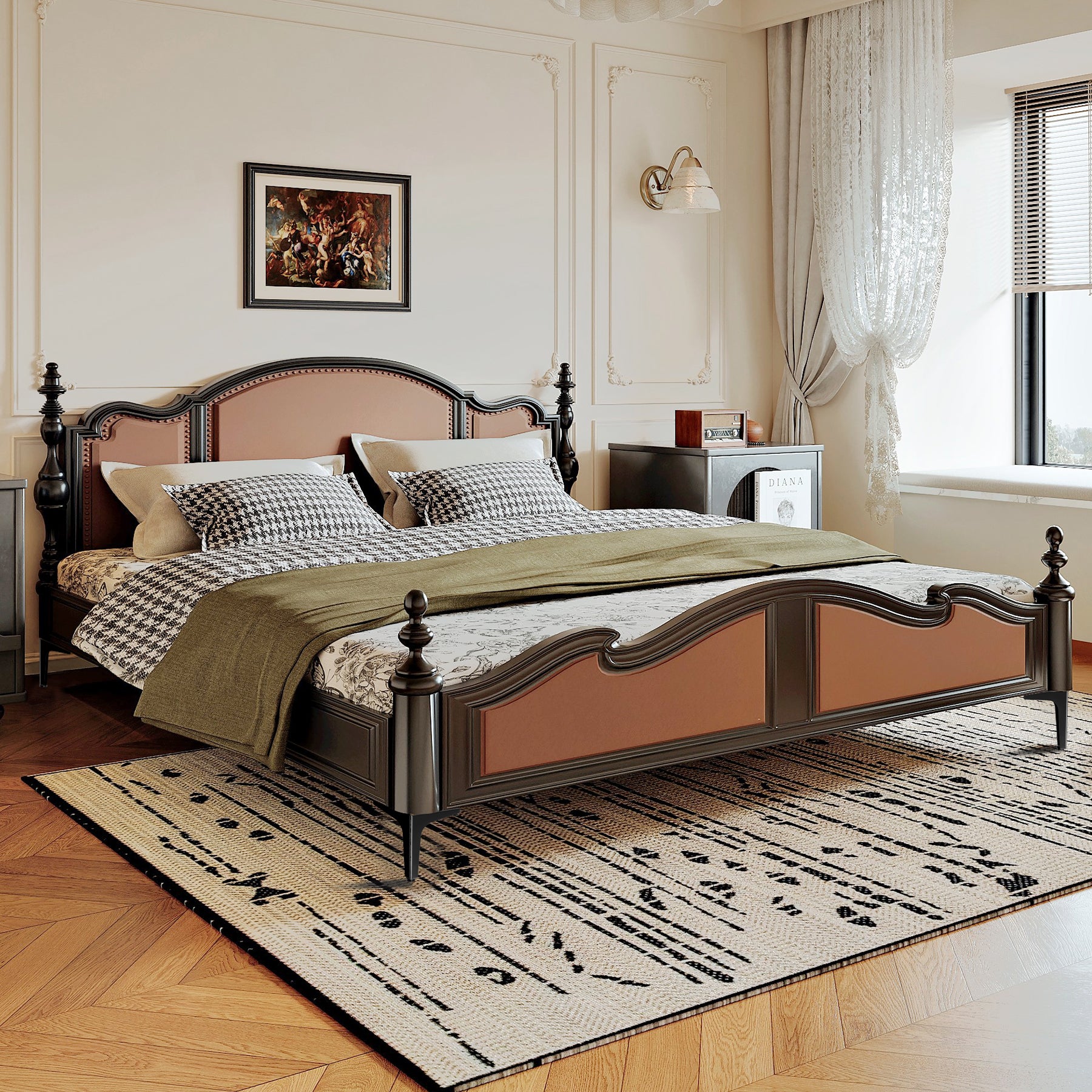 Eumtenr 4 Inch Solid Metal Furniture Legs, Black (Set of 4)