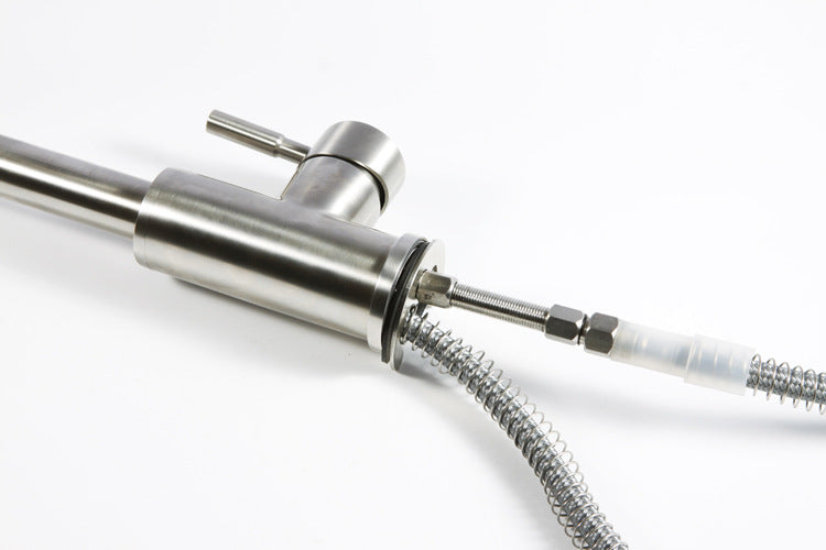 Commercial Stainless Steel Single Handle Single Hole Pull Down Sprayer Kitchen Sink Faucet