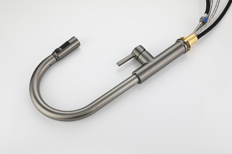Stainless Steel Hot and Cold Water Pull Down Sprayer Kitchen Faucet