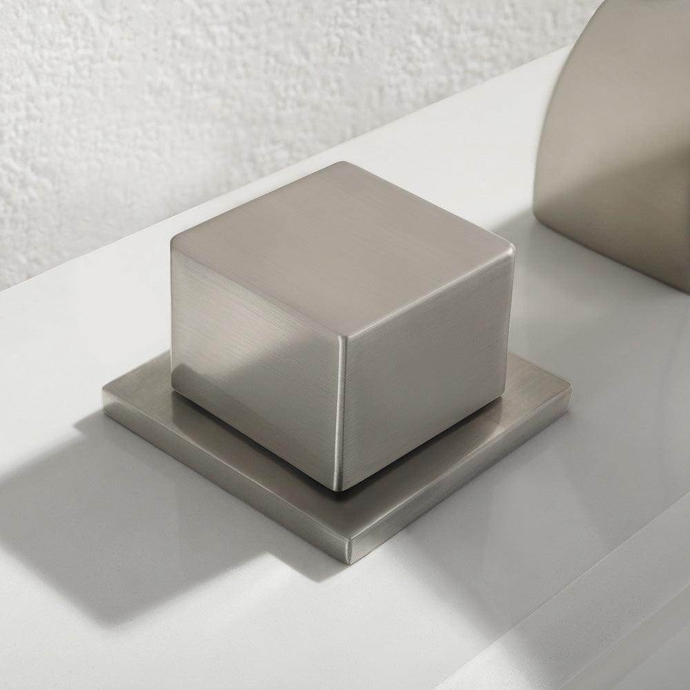 Solid Brass 3 Hole Bathroom Faucets with LED Light