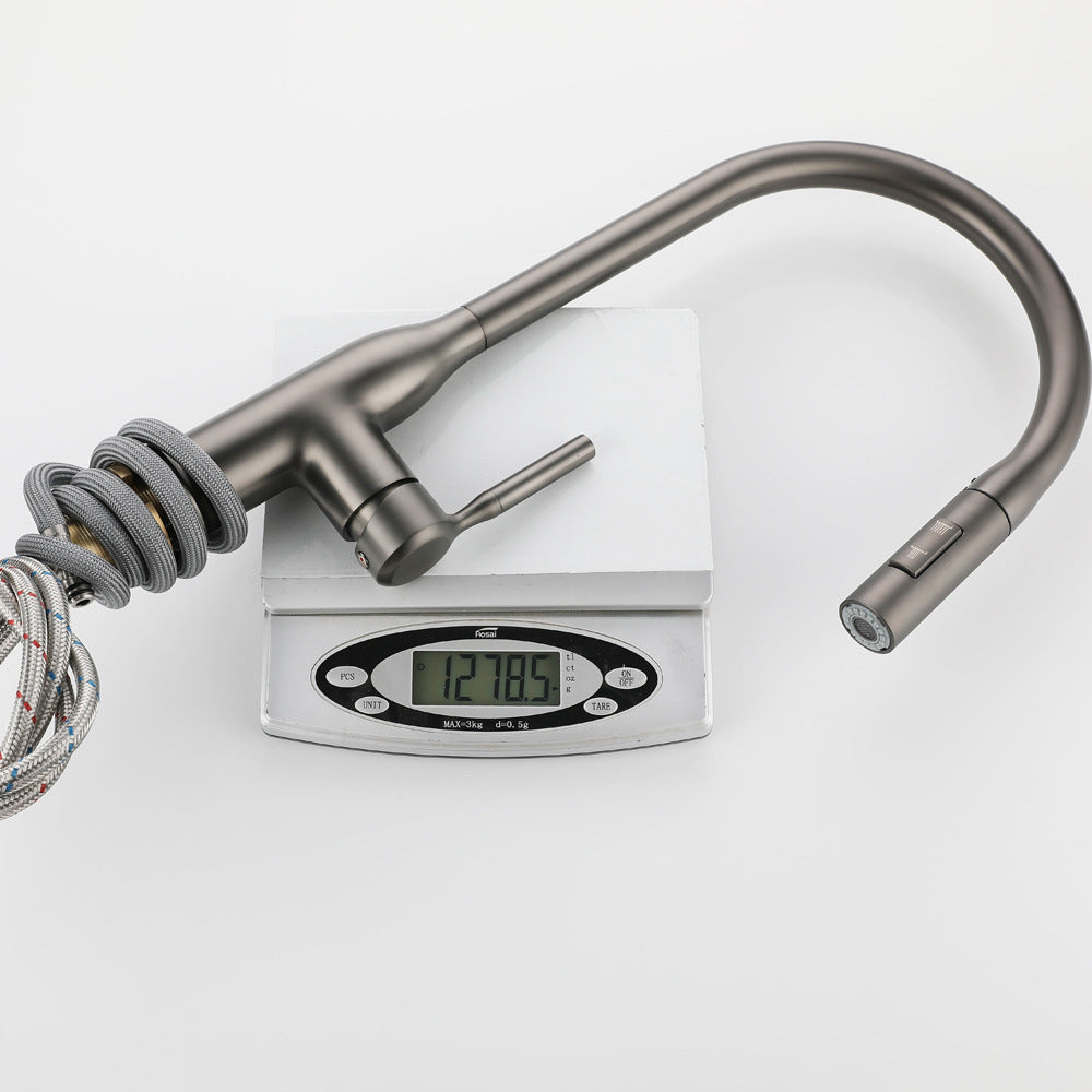 Hot and Cold Water Pull Down Sprayer Kitchen Faucet