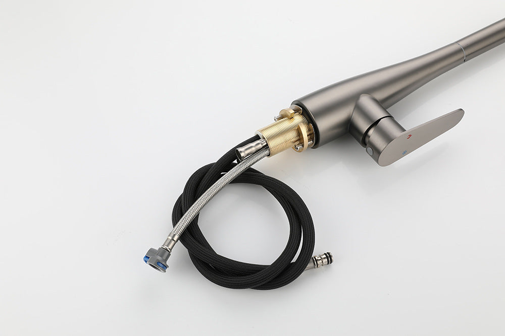 304 Stainless Steel Multifunctional Pull Down Kitchen Faucet