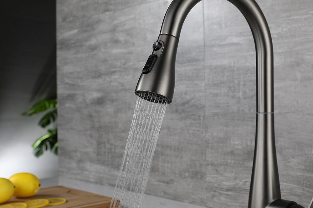 304 Stainless Steel Multifunctional Pull Down Kitchen Faucet