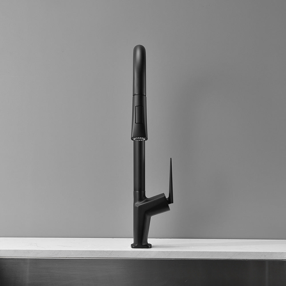 Full Brass Hot and Cold Water Pull Down Sprayer Kitchen Faucet