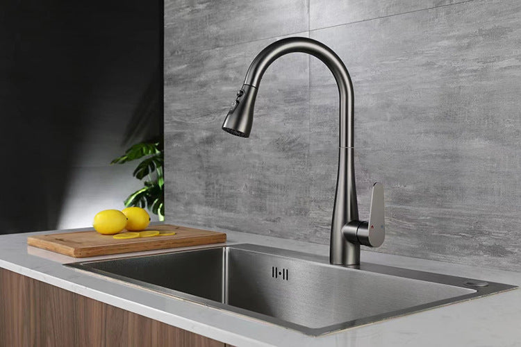 304 Stainless Steel Multifunctional Pull Down Kitchen Faucet