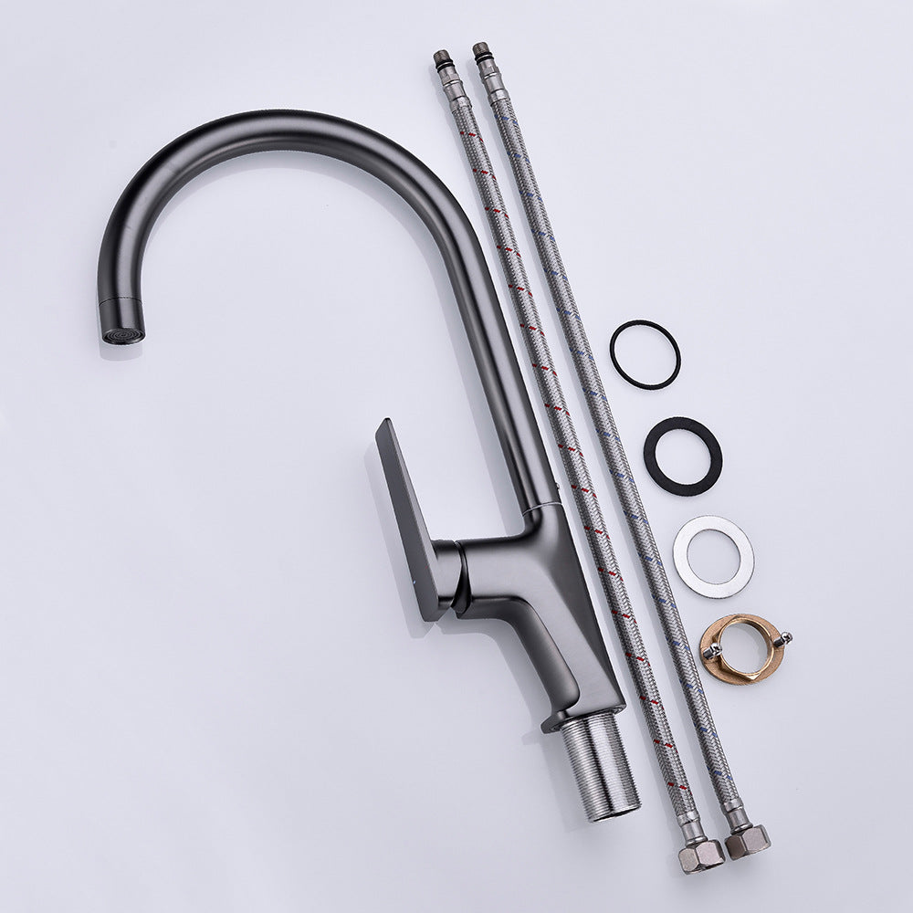 Brass Pulling and Retracting Kitchen Faucet with Hot and Cold Water