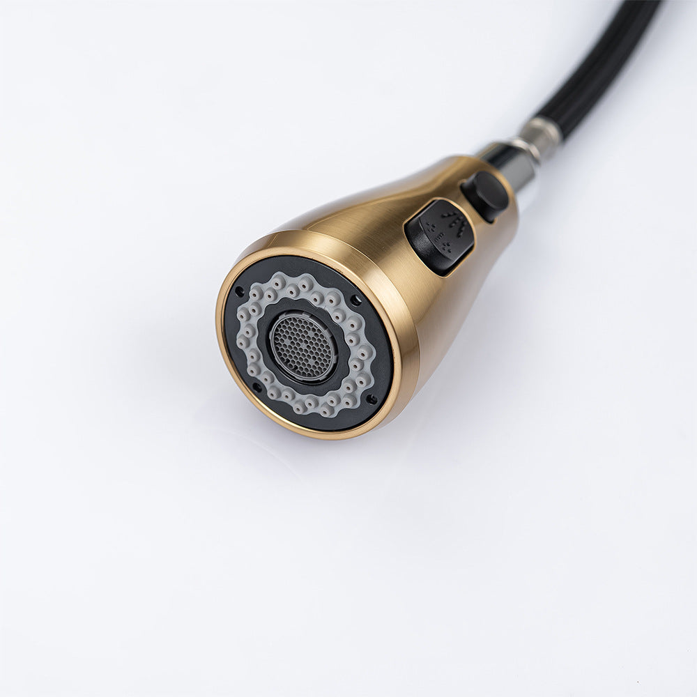 Kitchen Sink Faucet, Kitchen Faucet Brass with Pull Down Sprayer