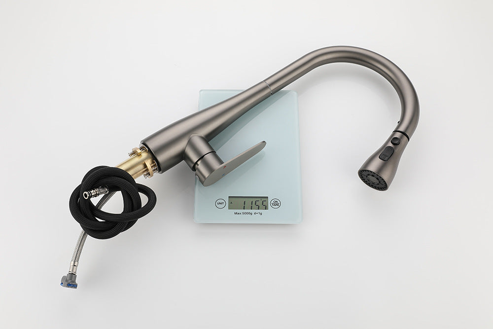 304 Stainless Steel Multifunctional Pull Down Kitchen Faucet