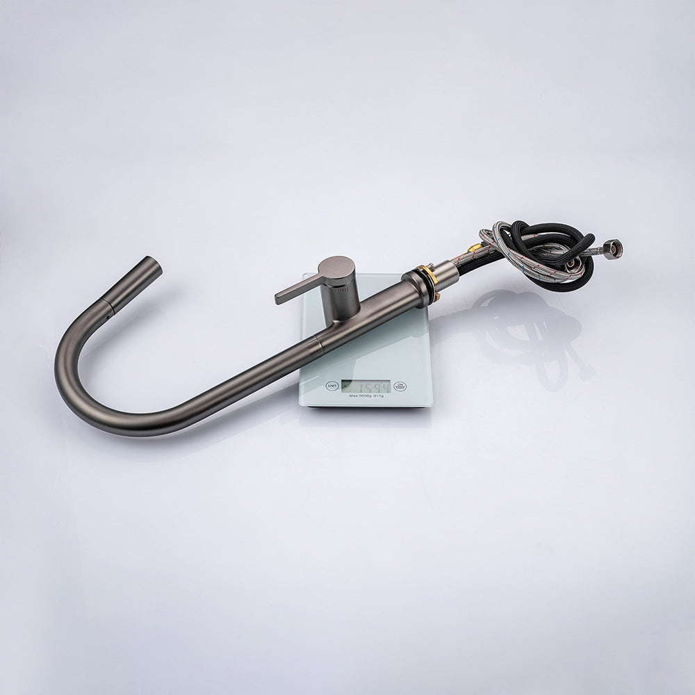 Brass Pulling and Retracting Kitchen Faucet with Hot and Cold Water