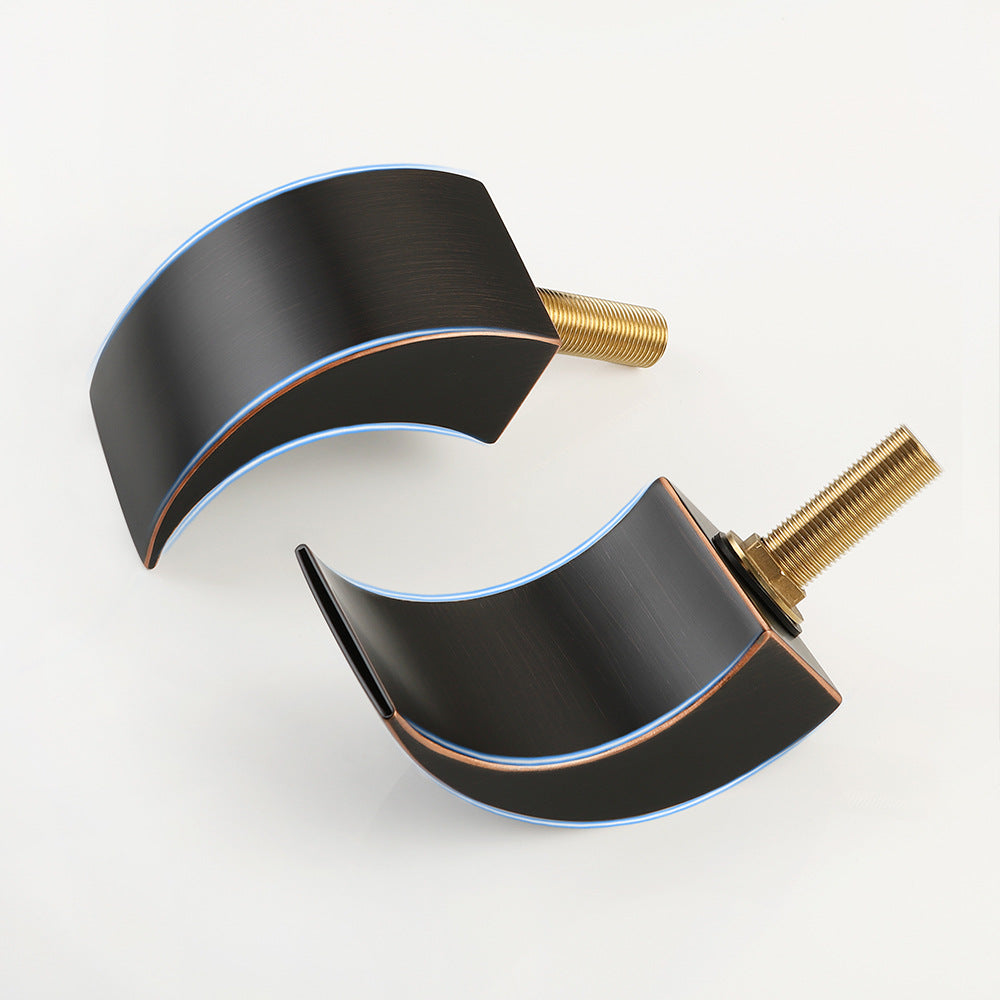 Solid Brass 3 Hole Bathroom Faucets with LED Light