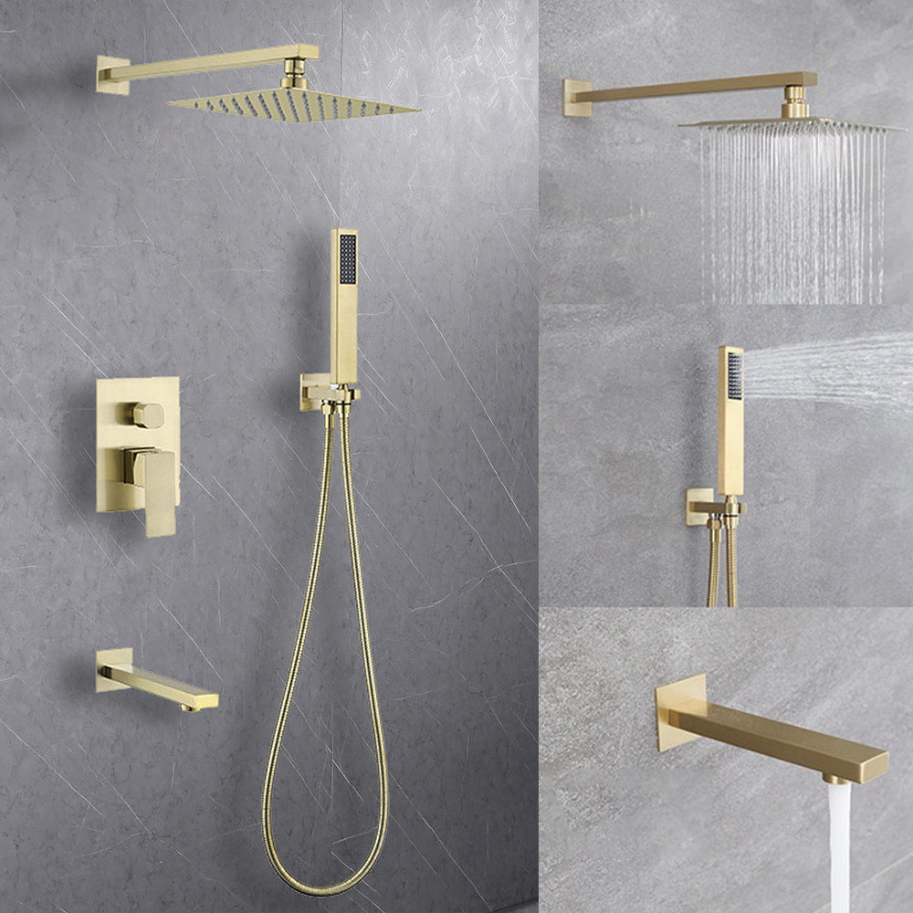 8 Inch Square Shower Faucet Set Wall Mount Bathroom Shower System