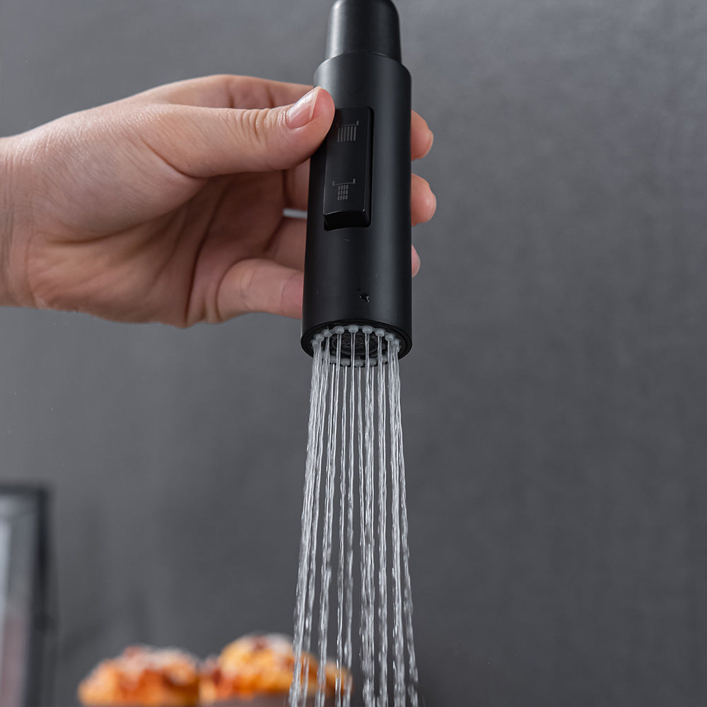 Brass Pulling and Retracting Kitchen Faucet (Hot and Cold Water with Hook)