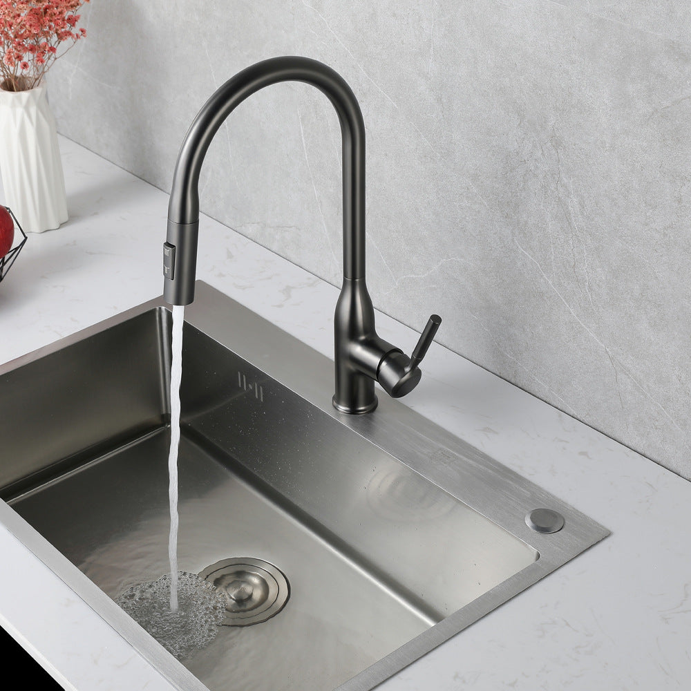 Hot and Cold Water Pull Down Sprayer Kitchen Faucet
