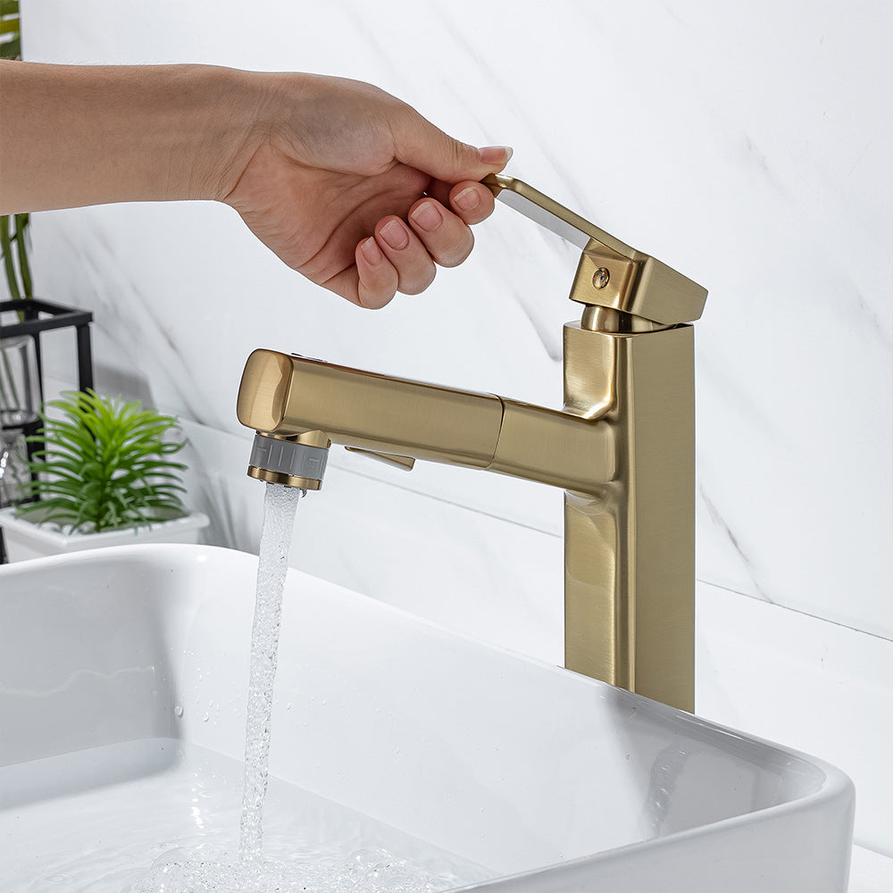 Single Handle Cold and Hot Water Bathroom Faucet Suitable for Tall Body Basins