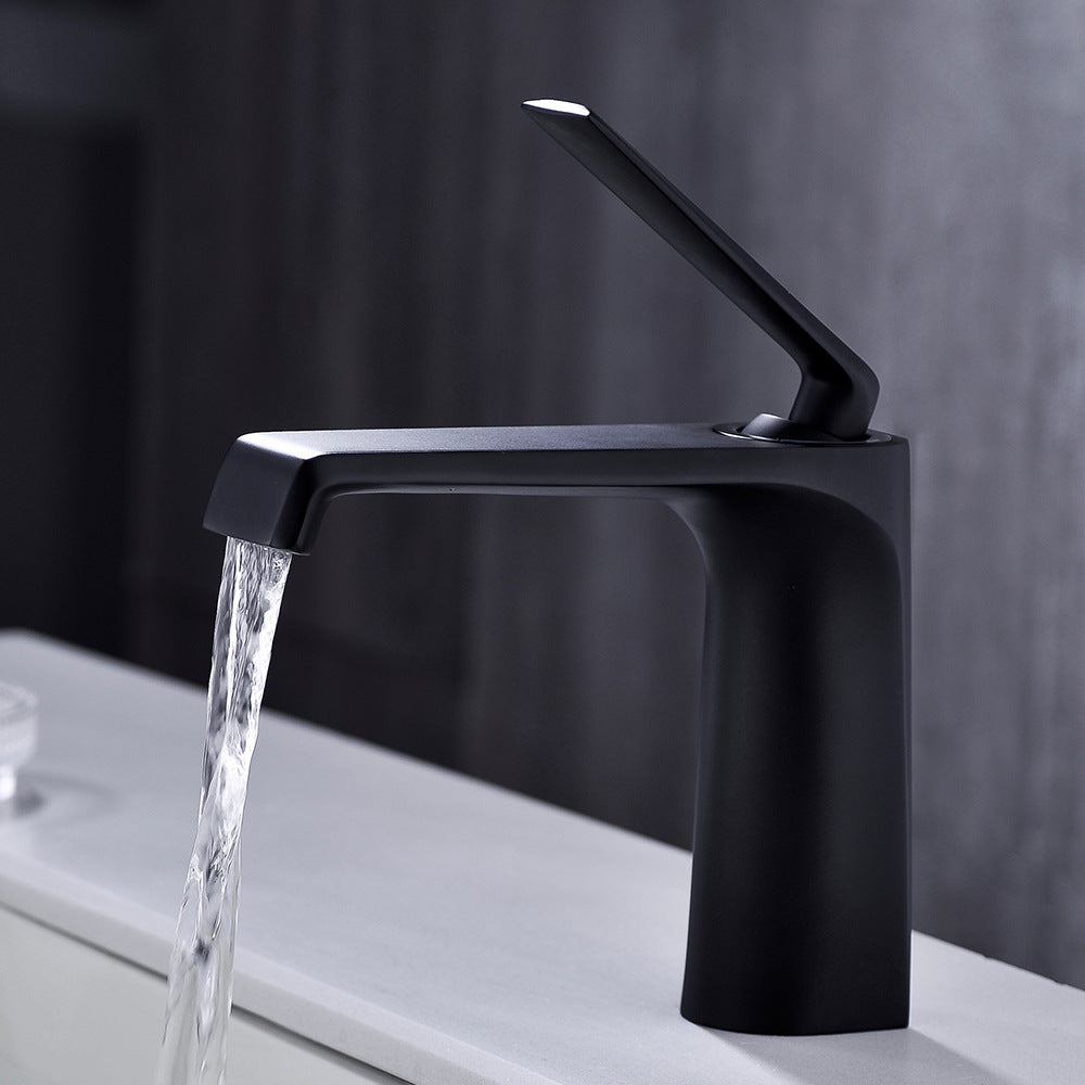 Brass One-Handle Modern Waterfall Bathroom Sink Faucet