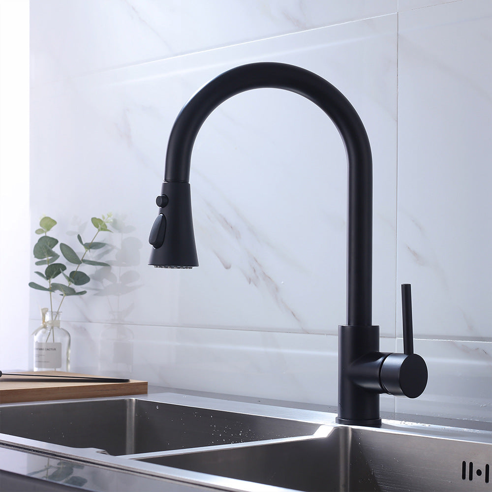 Eumtenr Kitchen Sink Faucet, Kitchen Faucet Brass with Pull Down Sprayer