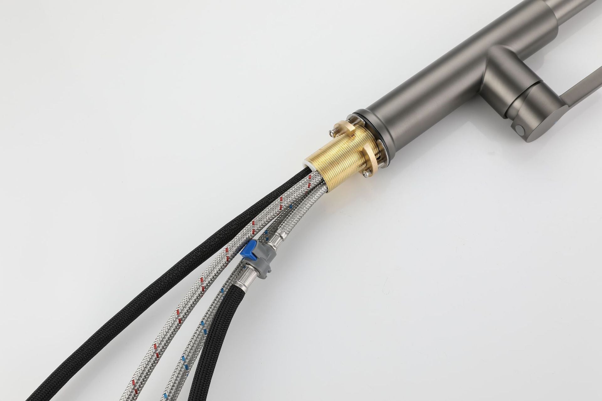 Stainless Steel Hot and Cold Water Pull Down Sprayer Kitchen Faucet