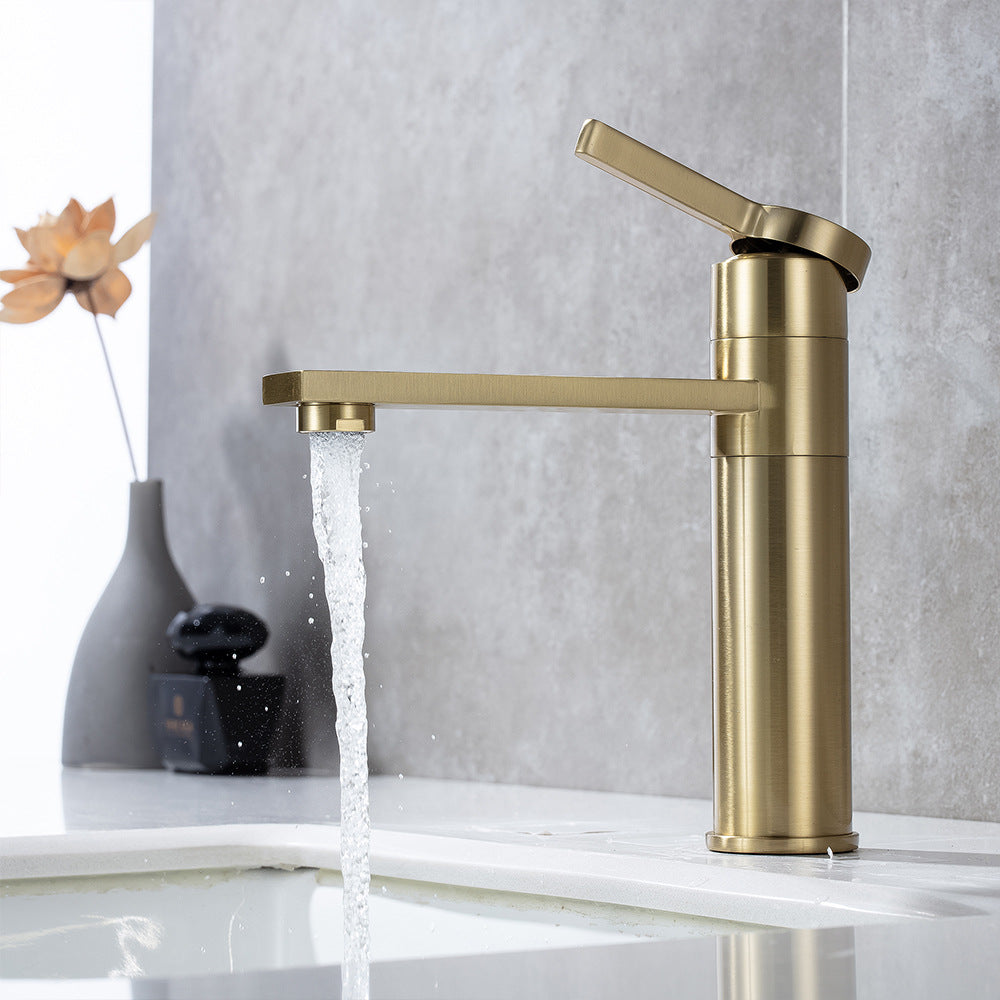 Brass Single-Handle Bathroom Sink Faucet - Polished Chrome