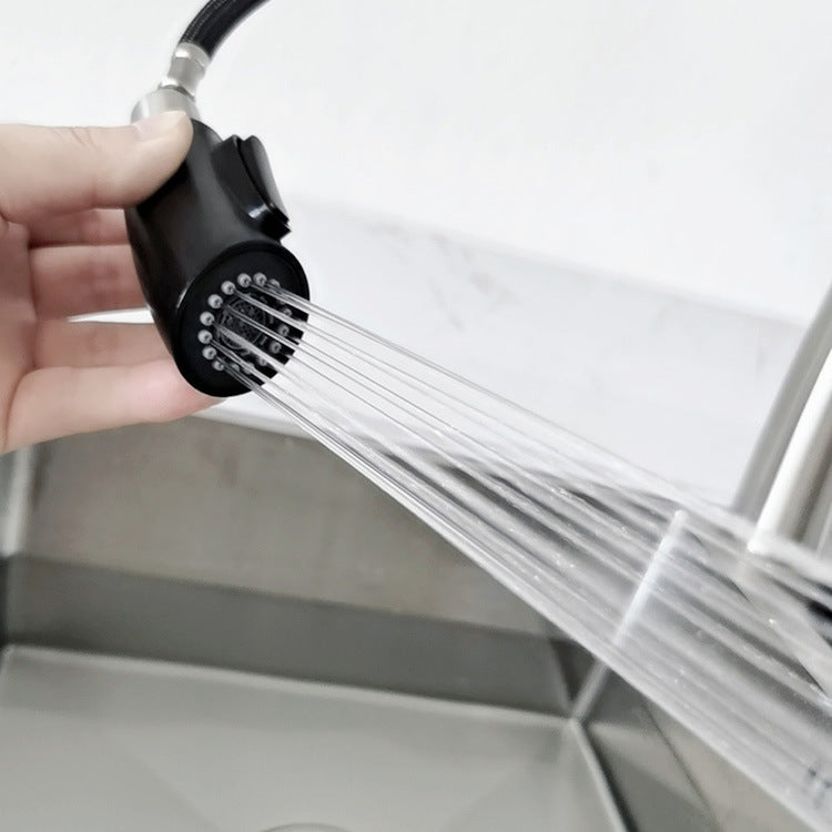 Stainless Steel Hot and Cold Water Hidden Pull-Out Head Sprayer Kitchen Faucet