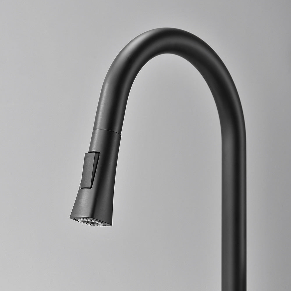 Full Brass Hot and Cold Water Pull Down Sprayer Kitchen Faucet