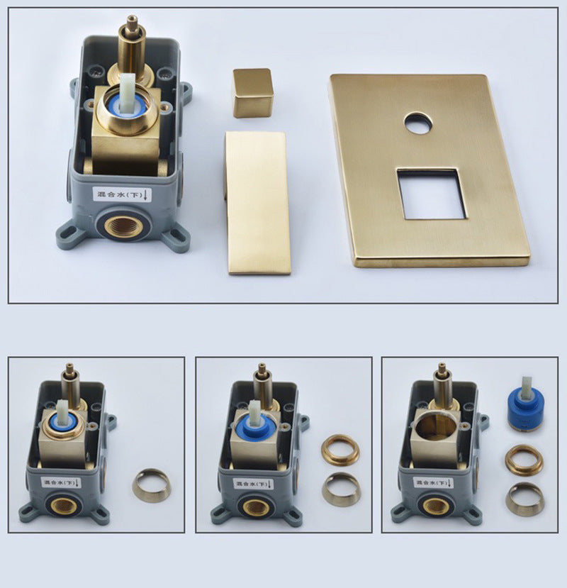 8 Inch Square Shower Faucet Set Wall Mount Bathroom Shower System