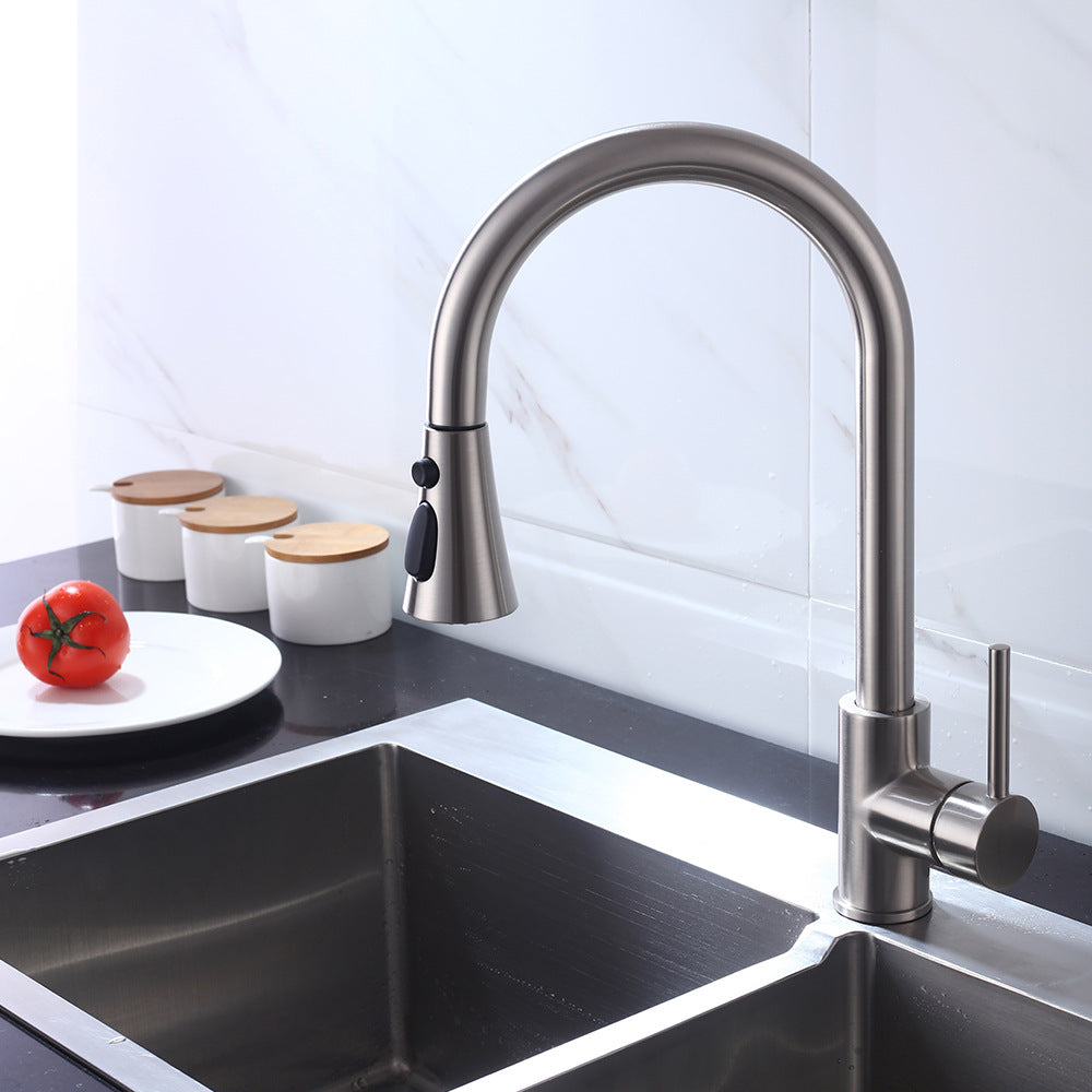 Eumtenr Kitchen Sink Faucet, Kitchen Faucet Brass with Pull Down Sprayer