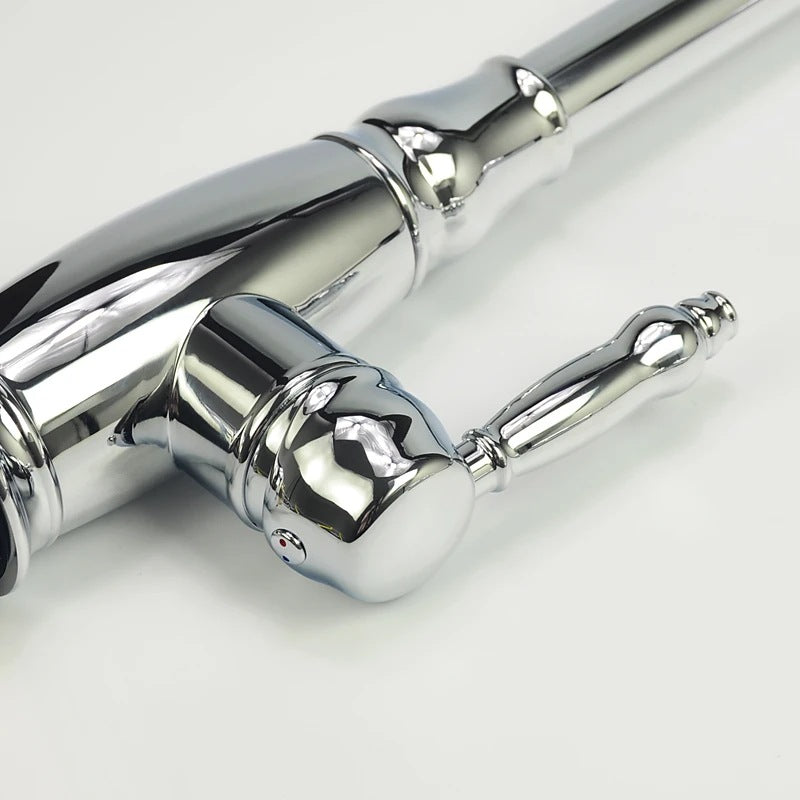 Eumtenr 1.5 GPM Hot & Cold Water Pull Down Sprayer Brass Kitchen Faucets