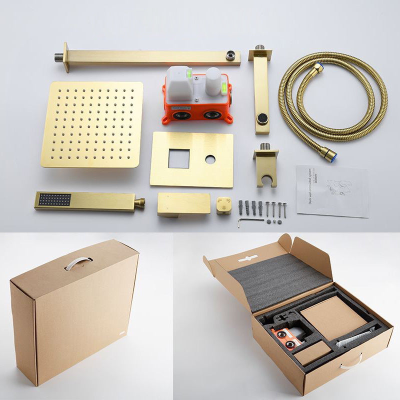 8 Inch Square Shower Faucet Set Wall Mount Bathroom Shower System