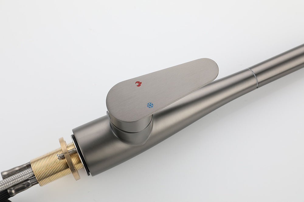 304 Stainless Steel Multifunctional Pull Down Kitchen Faucet