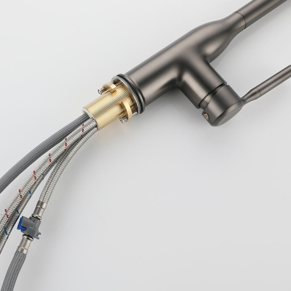 Hot and Cold Water Pull Down Sprayer Kitchen Faucet