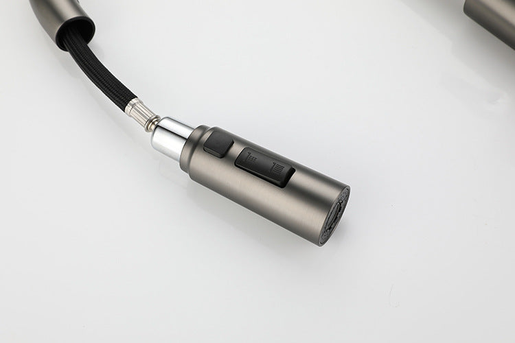 Stainless Steel Hot and Cold Water Pull Down Sprayer Kitchen Faucet