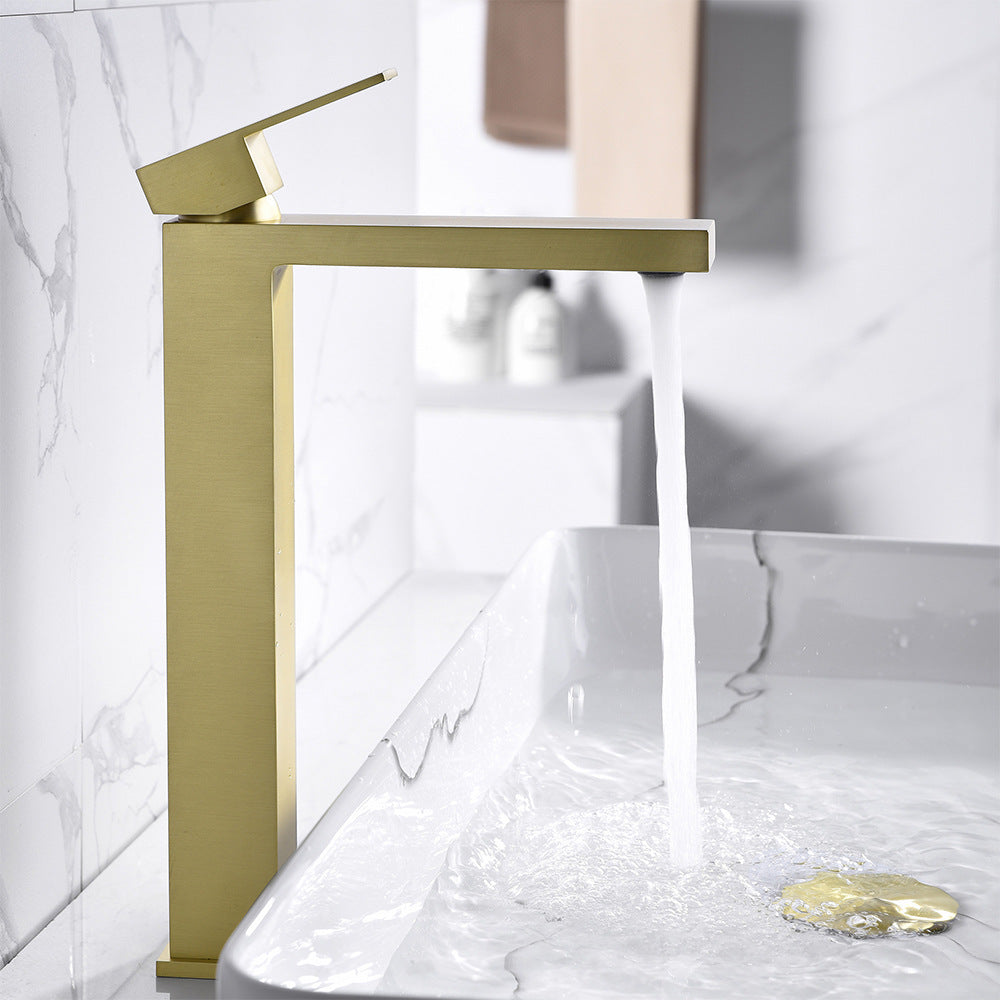 Brass Bathroom Faucet Single Handle - Single Hole