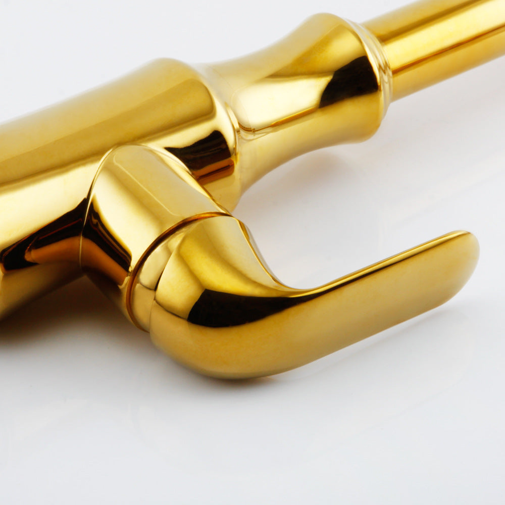 Commercial Single Handle Pull Down Sprayer Kitchen Faucet, with LED Light