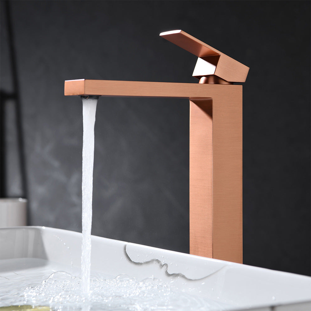 Brass Bathroom Faucet Single Handle - Single Hole